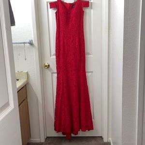 Beautiful red lace event dress